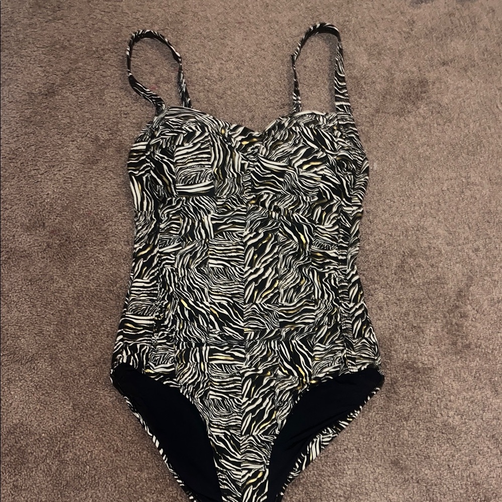 Marysia Swim Zebra Print One Piece - Black and White